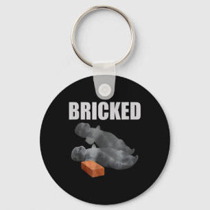 Cat Bricked Funny Knocked Out Meme Silly Cats Sayi Keychain
