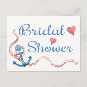 Cat Bridal Shower Invitation Black White Modern Postcard
