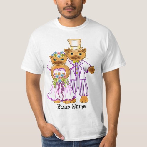 Cat Bride and Groom T_Shirt