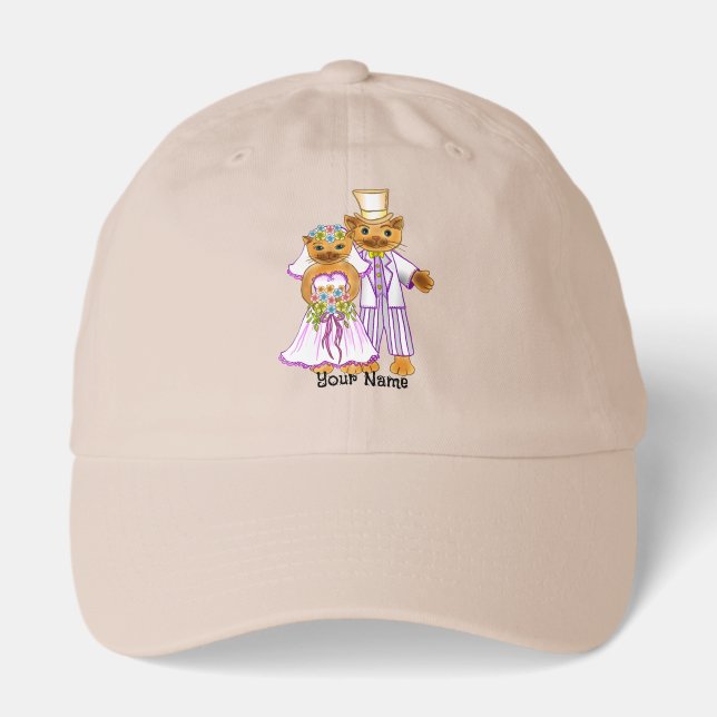 Cat Bride and Groom wedding Hat (Front)