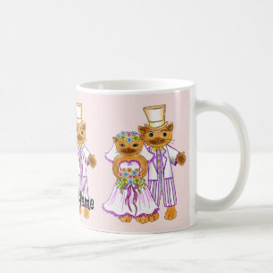 Cat Bride and Groom wedding mug