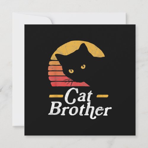 Cat Brother Vintage Style Retro Gift For Cat Lover Holiday Card