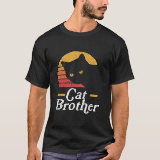 Cat Brother Vintage Style Retro Gift For Cat Lover T-Shirt