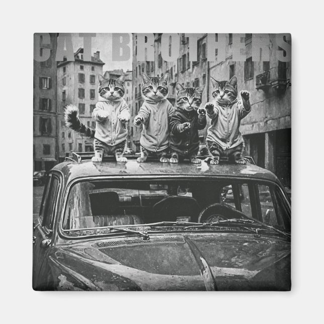 cat brothers magnet (Front)