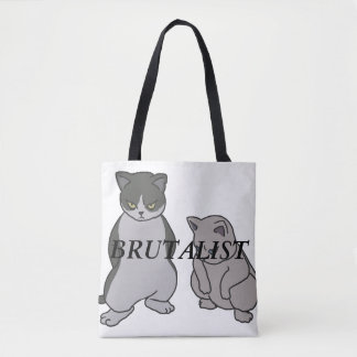 CAT BRUTALIST TOTE BAG
