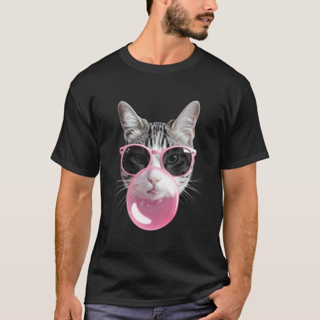 Cat Bubble Gum T-Shirt (Front)