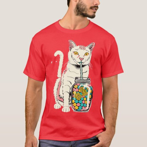 Cat Bubble Tea Gif 1 T_Shirt