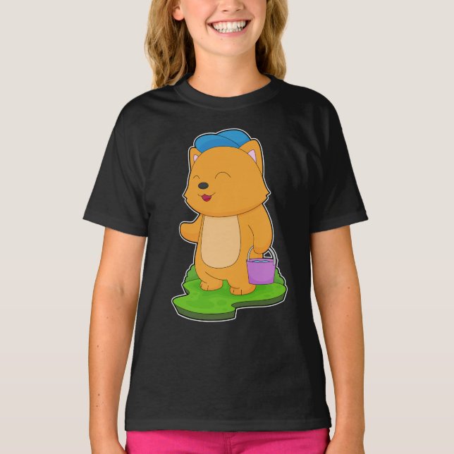 Cat Bucket of Water T-Shirt (Front)