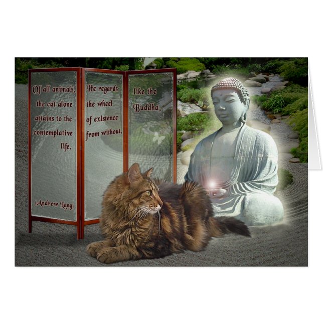 Cat-Buddha nature Cards (Front Horizontal)
