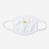 Cat Bunny Nose and Whiskers Cute Soft White Cotton Face Mask (Front)