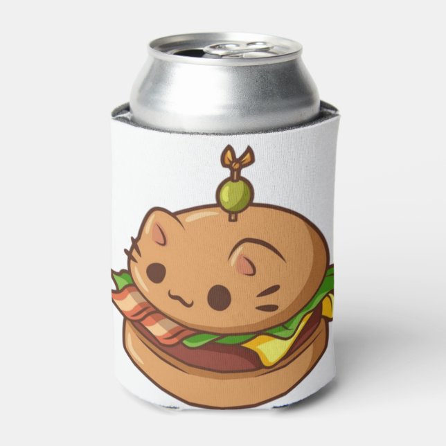 Cat Burger 2 Can Cooler (Can Front)