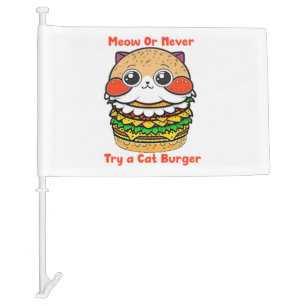 Cat Burger  Car Flag