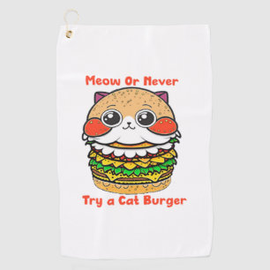 Cat Burger Golf Towel