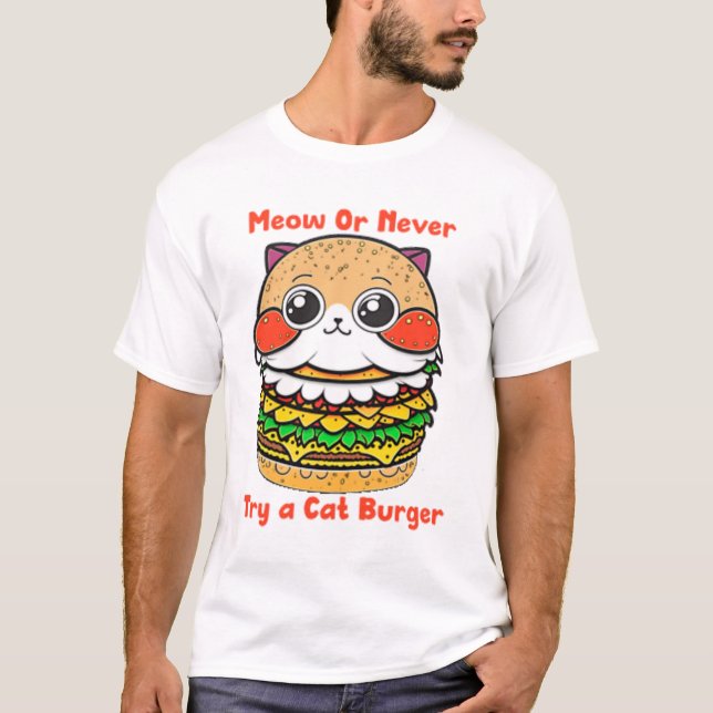 Cat Burger  T-Shirt (Front)