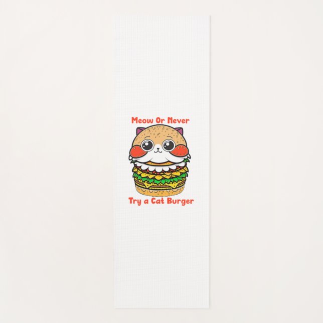 Cat Burger  Yoga Mat (Front)