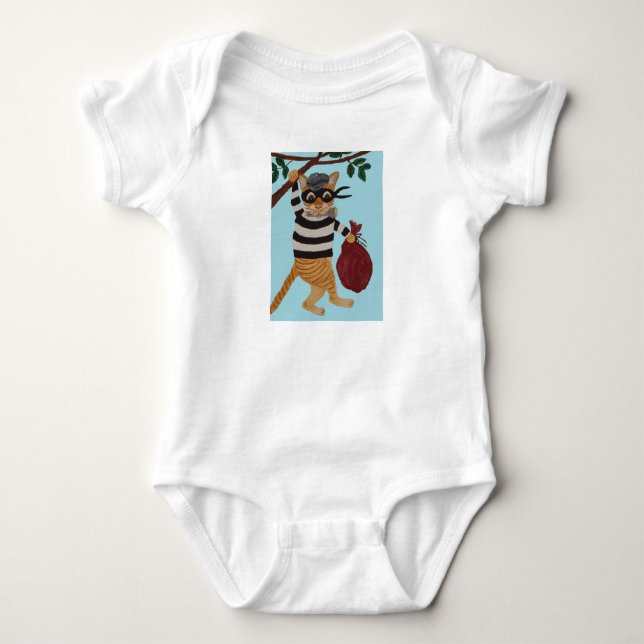 Cat Burglar Baby Bodysuit (Front)
