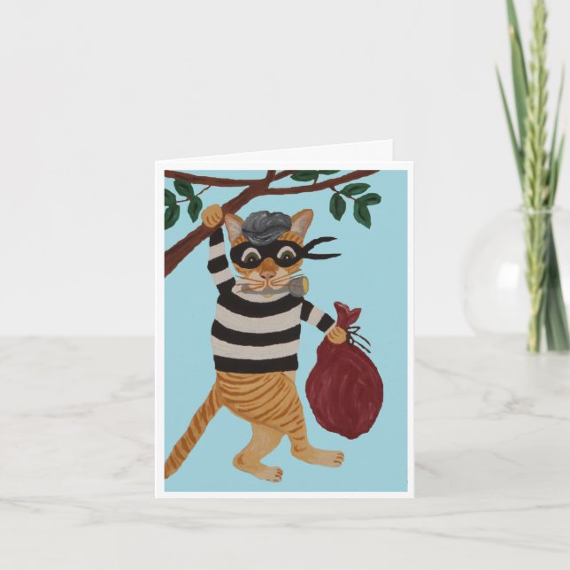 Cat Burglar Note Card (Front)