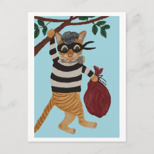 Cat Burglar Postcard