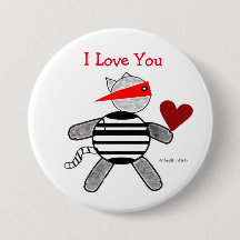 Cat Burglar Valentine Button