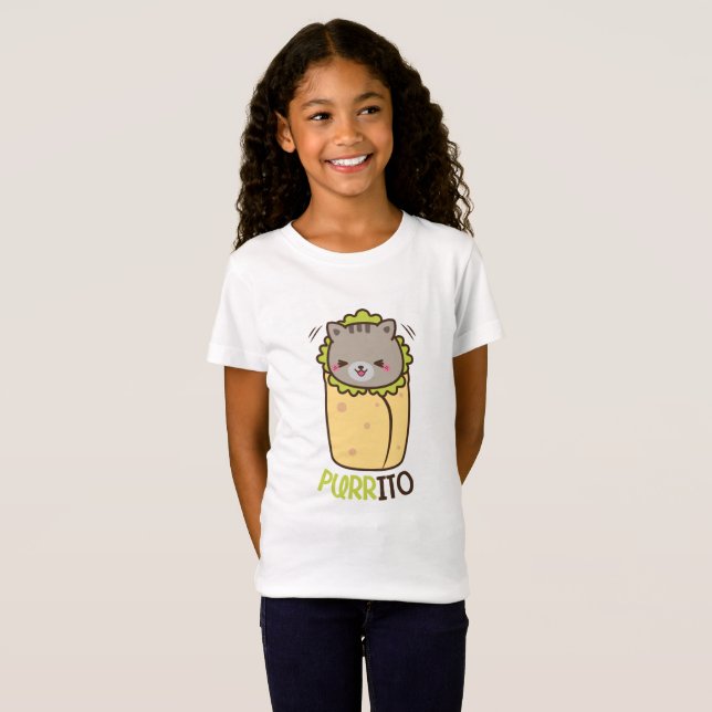 Cat & Burrito Purritp T-Shirt (Front Full)