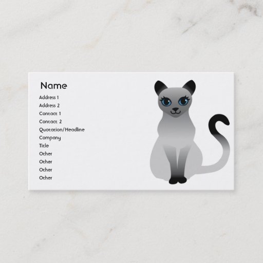Customizable Cat - Business Business Card