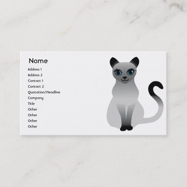 Cat - Business Business Card (Front)