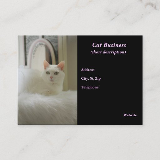 Customizable Cat Business Card