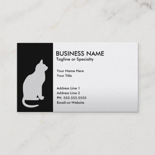 Customizable cat business cards