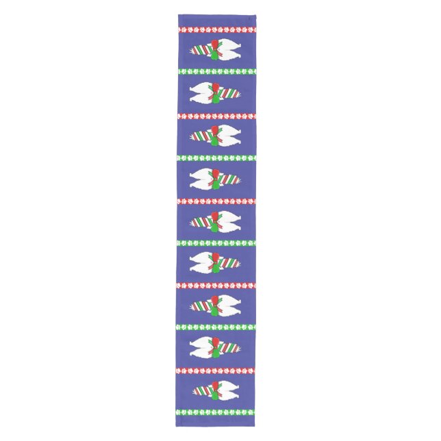 Cat Butt Christmas Green Medium Table Runner (Front)