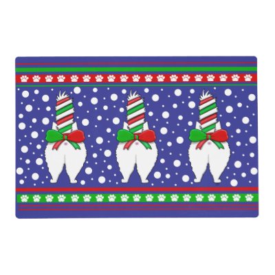 Cat Butt Christmas Green Placemat