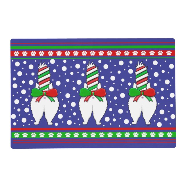 Cat Butt Christmas Green Placemat (Front)