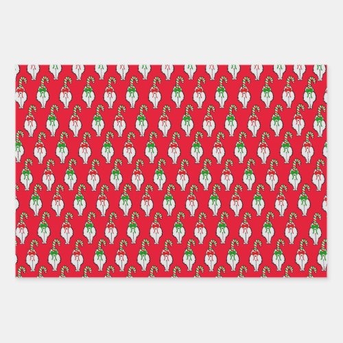 Cat Butt Christmas Wrapping Paper Sheets