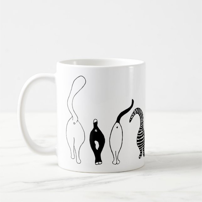 Cat Butts Coffee Mug (Left)