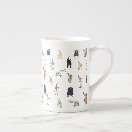 Cat Butts Crazy Cat Lady Kitten Butts Funny Cat Bone China Mug