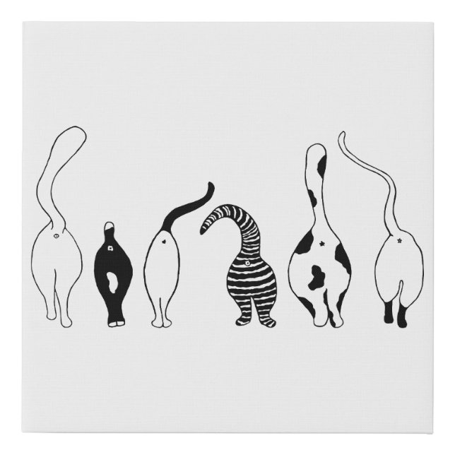 Cat Butts - Faux Canvas Print 10x10 (Front)