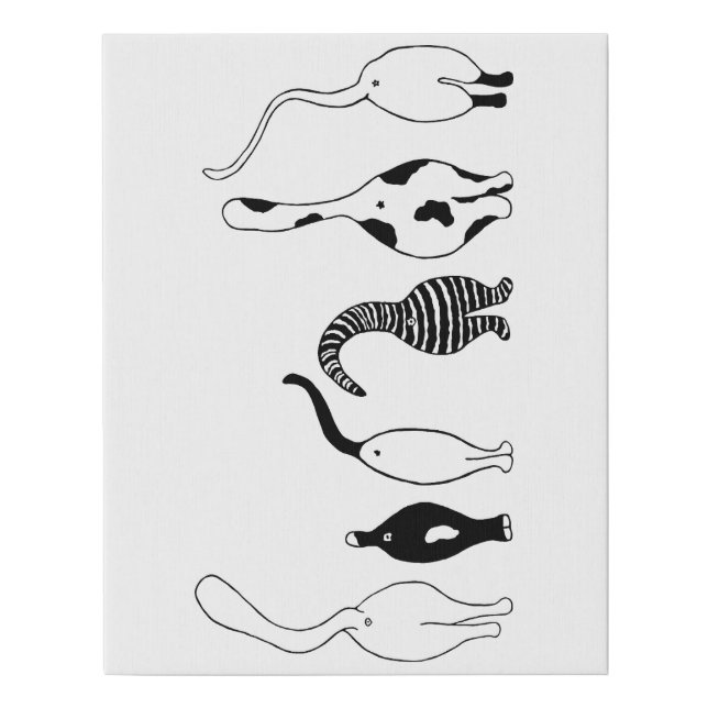 Cat Butts - Faux Canvas Print 11x14 (Front)