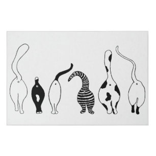 Cat Butts - Faux Canvas Print 36x24