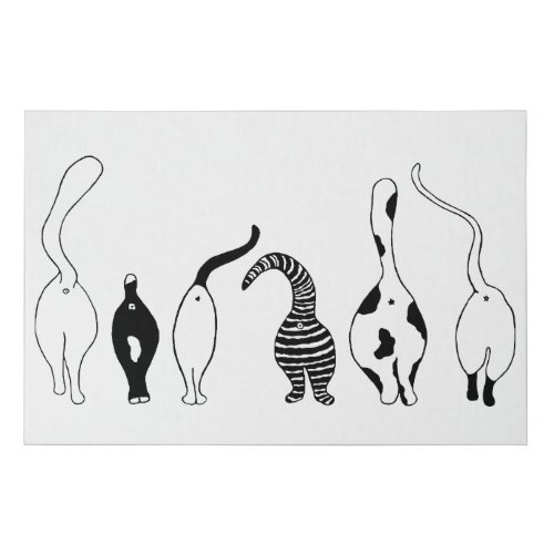 Cat Butts _ Faux Canvas Print 36x24