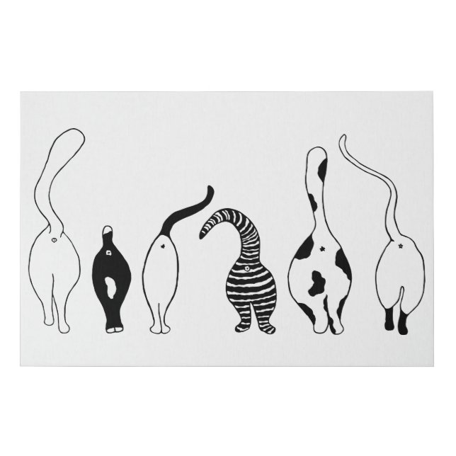 Cat Butts - Faux Canvas Print 36x24 (Front)