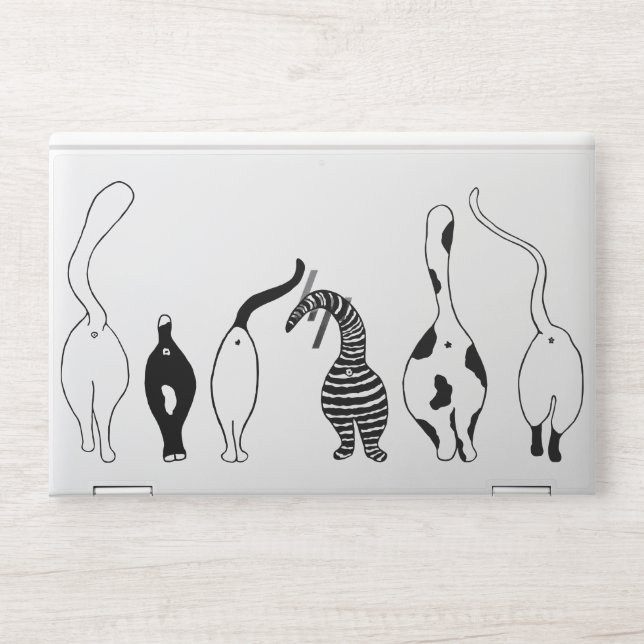 Cat Butts HP Laptop Skin (Front)