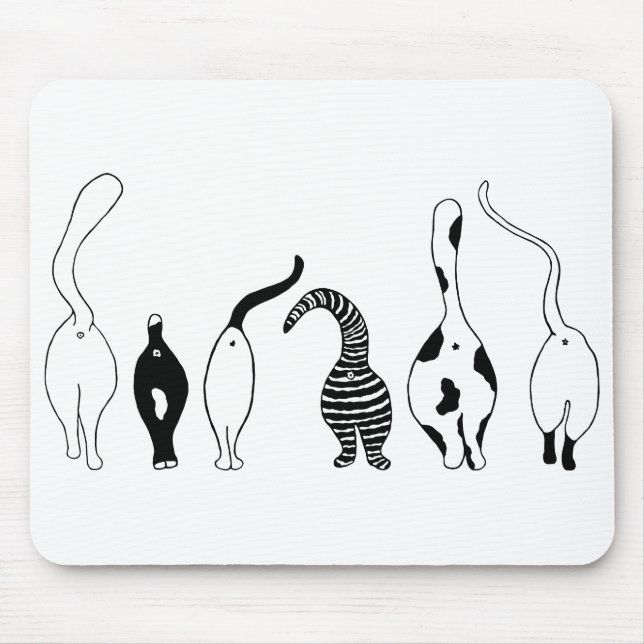 Cat Butts Mouse Pad (Front)
