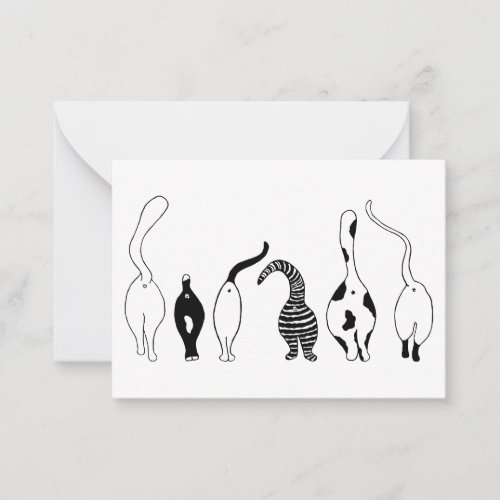 Cat Butts Note Card