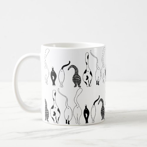 Cat Butts Pattern Coffee Mug