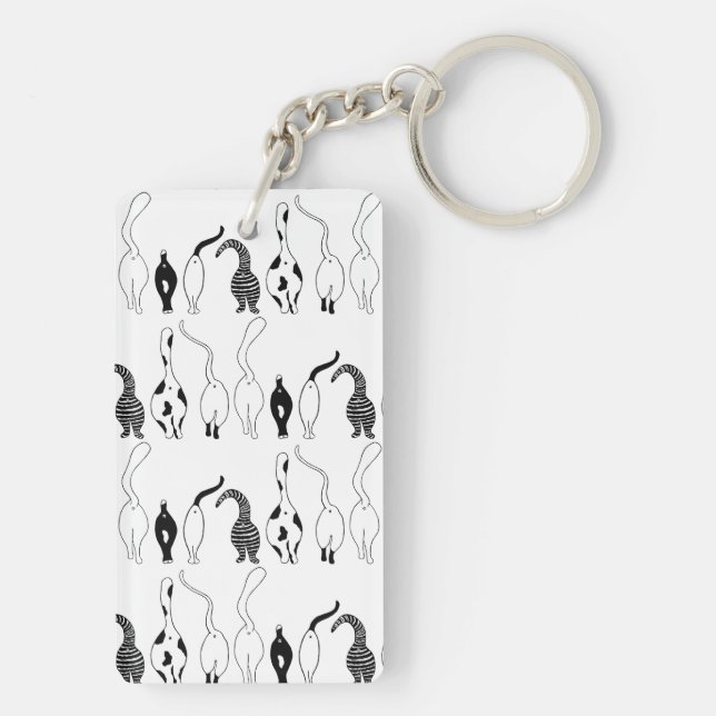 Cat Butts Pattern Keychain (Back)