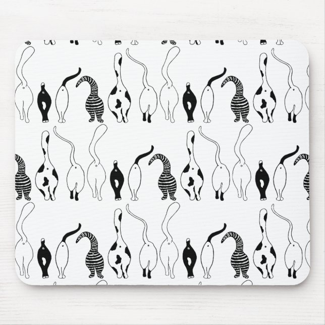 Cat Butts Pattern Mouse Pad (Front)