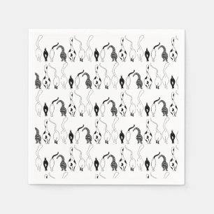 Cat Butts Pattern Napkins