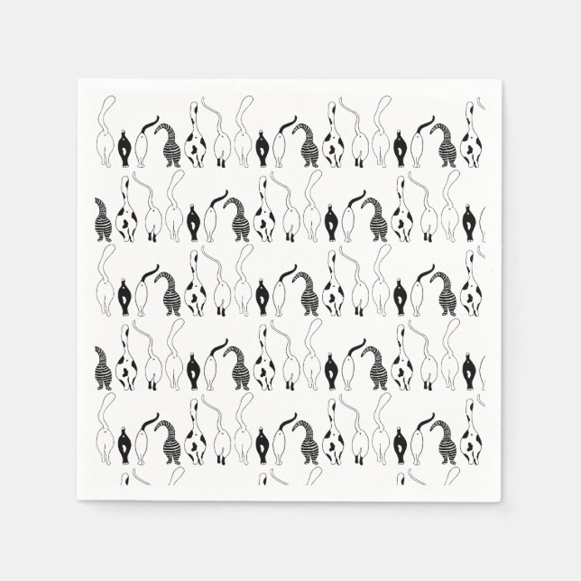 Cat Butts Pattern Napkins (Front)