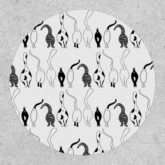 Cat Butts Pattern Patch (Front)