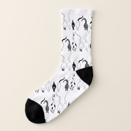 Cat Butts Pattern Socks