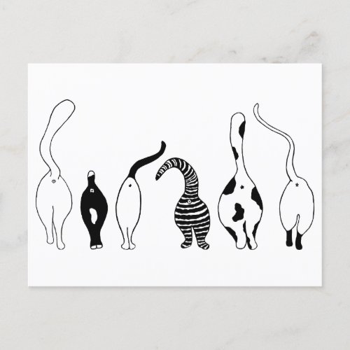 Cat Butts Postcard